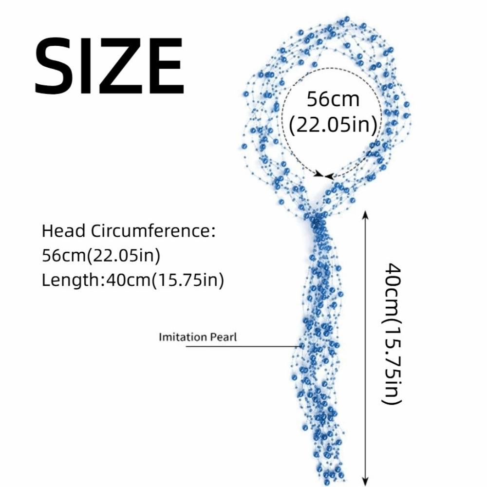 Multi-Layer Bridal Pearl Headband Handmade Women Daily Hair Wear Crystal Pearl Hair Vine Wedding