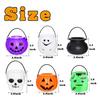 Halloween Candy Bucket Mini Halloween Candy Holder Pumpkin Ghost Cauldron Plastic Bucket Party Supplies for Trick or Treat