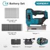 Yofidra Chiodatrice elettrica senza spazzole 30mm 2in1 Chiodatrice/Graffettatrice a batteria Chiodatrice per carpenteria Tacker Strumento per batteria Makita 18V Spilli