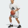 adidas Basketball Logo Short Sleeve T-Shirt Off White Unisex JZ9528
