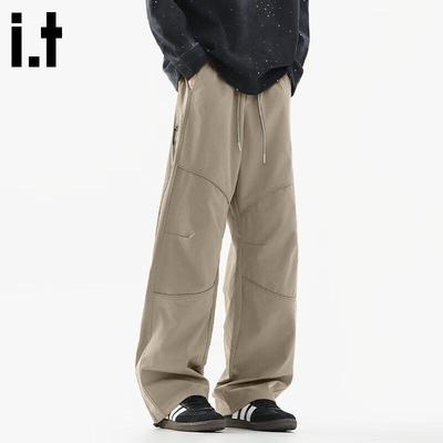 Fingercroxxit Pantalon cargo d'automne pour homme à jambes droites