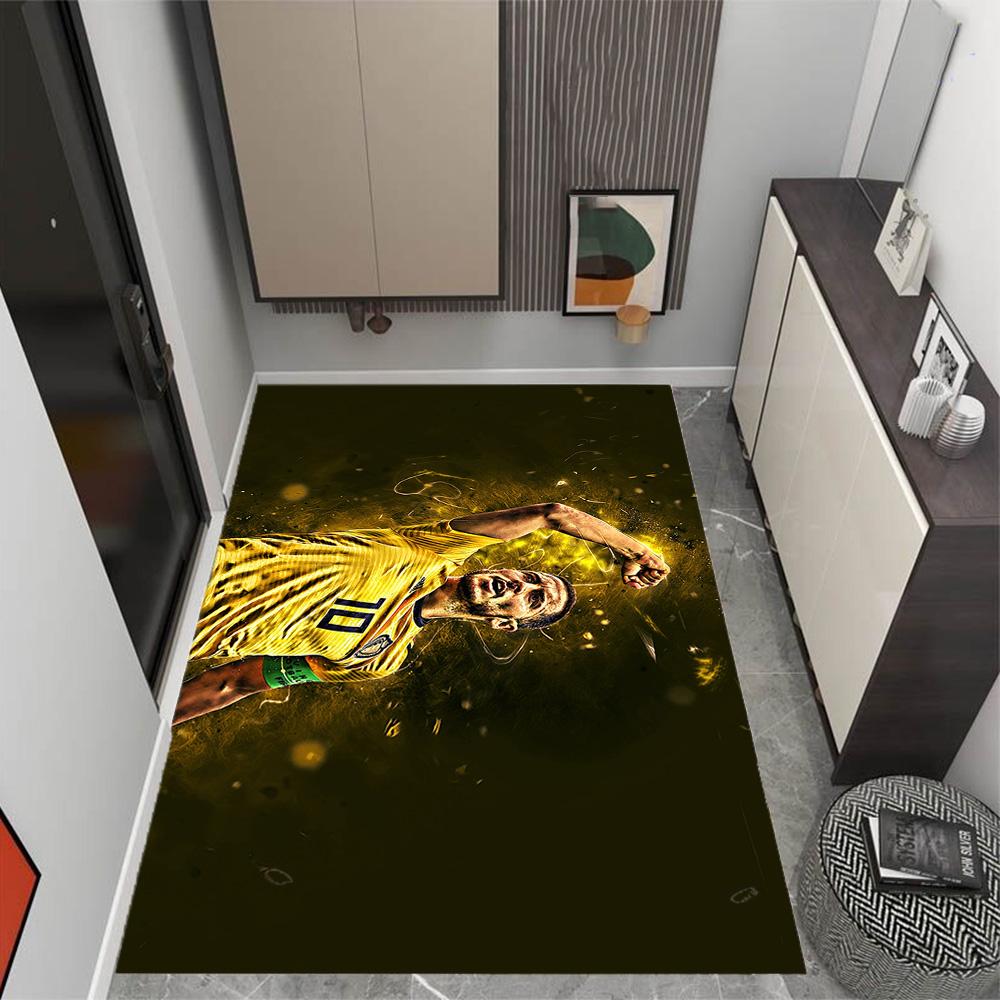 Blue Energy Soccer Player Area Rug Design for Outdoor Bedrooms Decorate room Dining Room Antislip Carpet Anime Office Decor Spiritual Gift