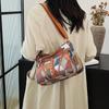 Middle-Aged Mother Bag Stitching Color Block Crossbody Bag Women Retro Multi-Compartment Large Capacity Shoulder Bag