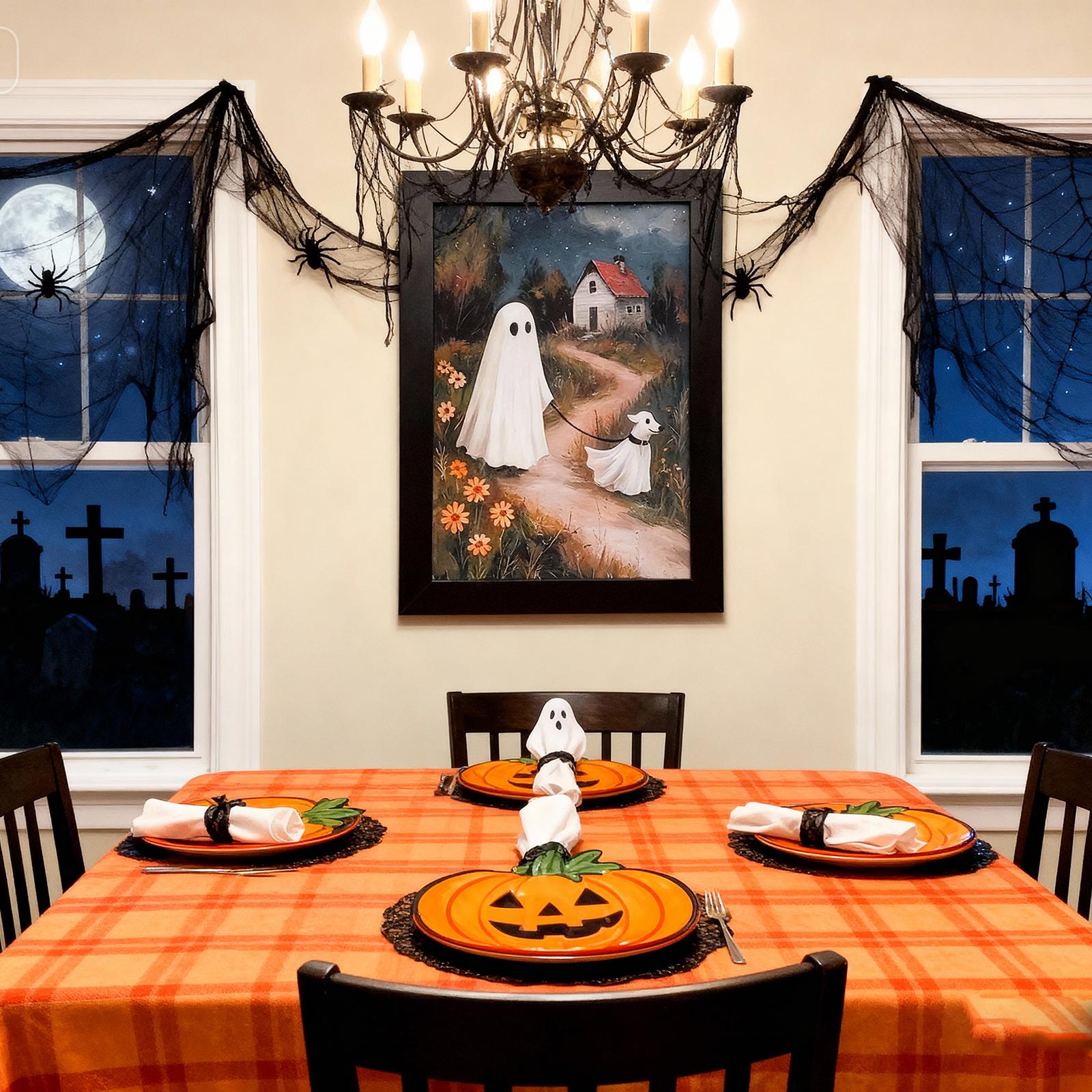 

Винтажный стиль Хэллоуин и тыквенное искусство рамка украшение One Size