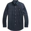 Polo SS24 Rutete Pony Logo Brodert Oxford Langermet Skjorte Menn skjorter Blå-Grønn MNPOWOV16820979-999