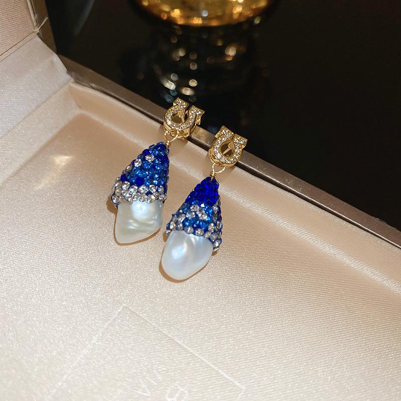 Silver Needle Flower Fringed Earrings French Light Luxury Temperament Earrings, Niche High-end Earrings
