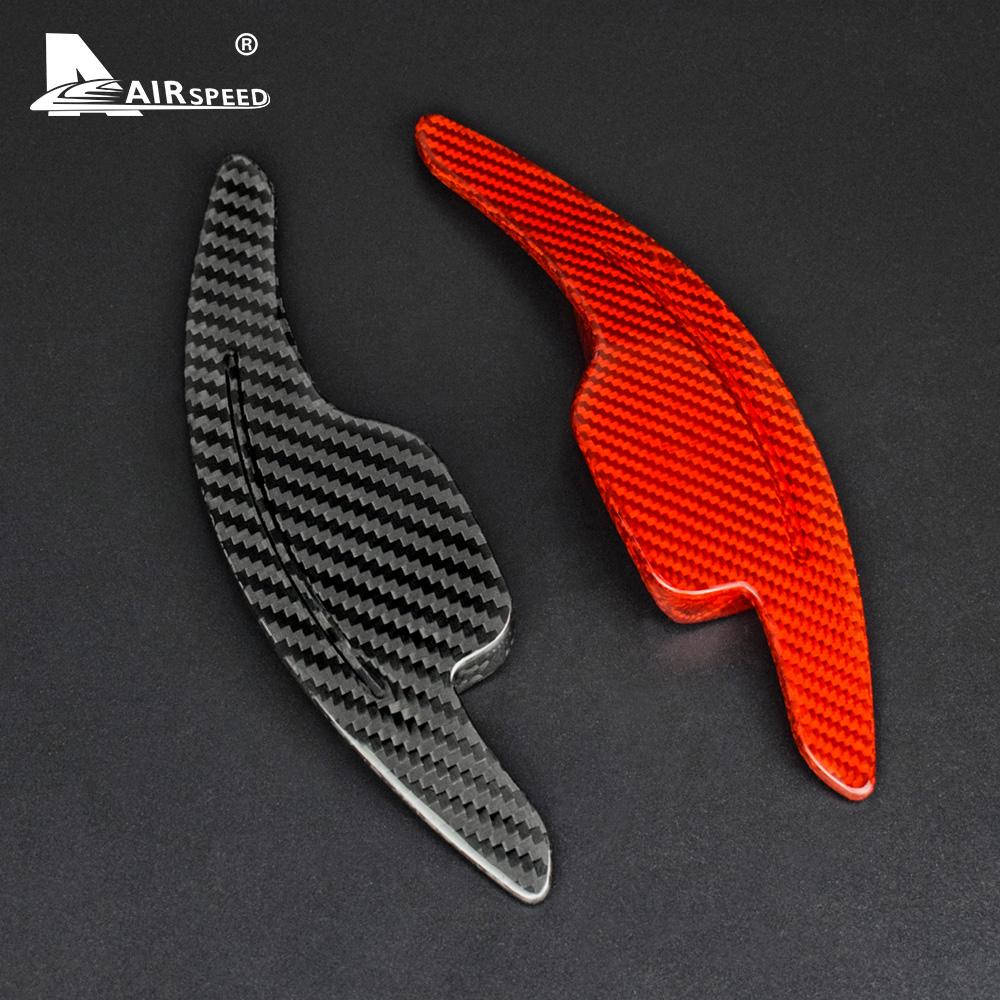 Pour Chevrolet Camaro 2016 2017 2018 2019 2020 2021 2022 2023 Vrai Carbone Dur Autocollant de Palette de Changement de Vitesse de Volant de Voiture