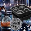 4 Grid 3D Ice Ball Ices Cube Silicone Ices Cube Tray Mold With Lid Reusable Ice Mold Ball For Whiskey Juice Fruit Jelly Ice Mold
