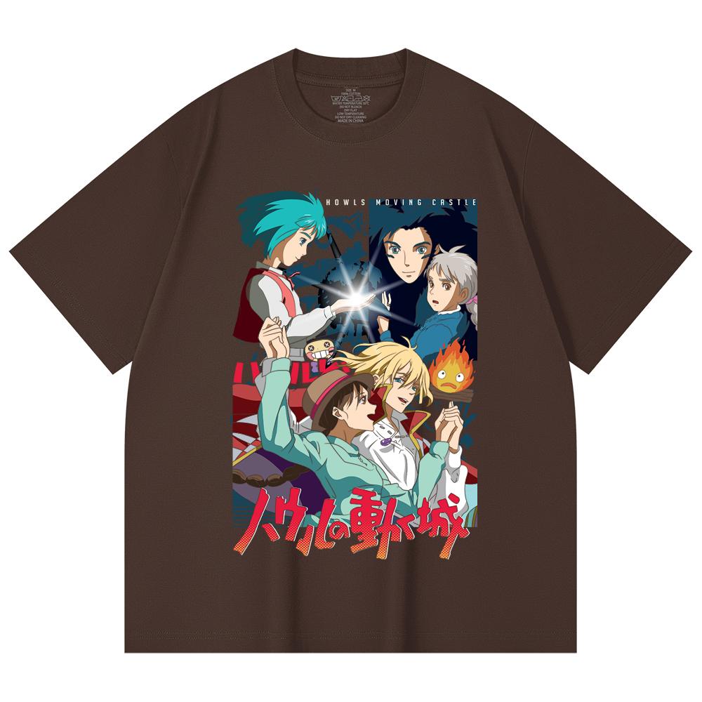 T-shirt Unisex Pesante 100% Cotone 230 g/m² Stampa Ghibli V2 Il Castello Errante