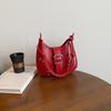 Simple retro trend design new fashion belt buckle casual shoulder underarm bag messenger bag