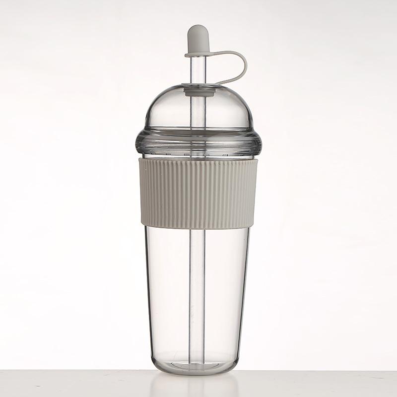 430/630ML Straw Cup with Lid and Straw Portable Large Capacity Coffee Milk Tea Cup Ins Style Water Cup Office Workers Juice Mug