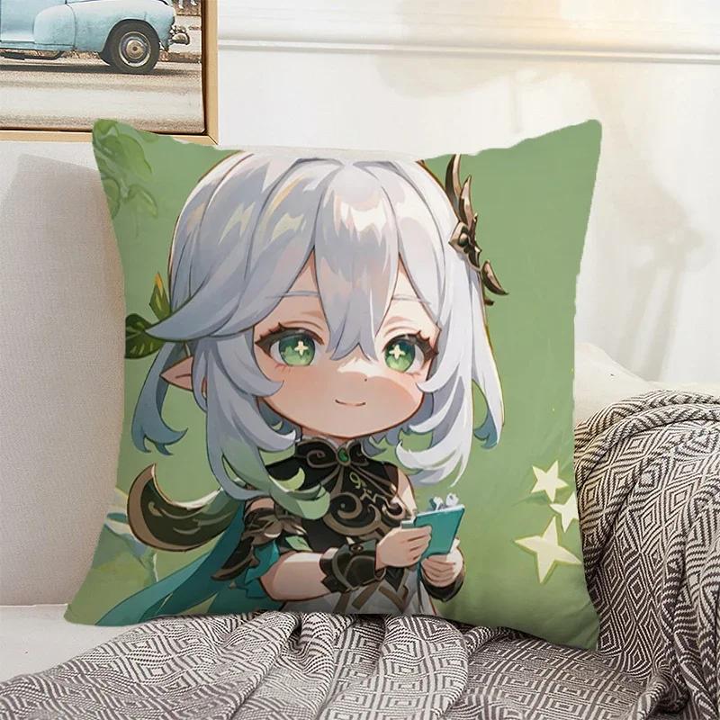 Genshin Impact Cushion Cover 45*45 Pillow Covers Decorative Sofa Cushions Pillowcase  Pillows Decor Home Pillowcases