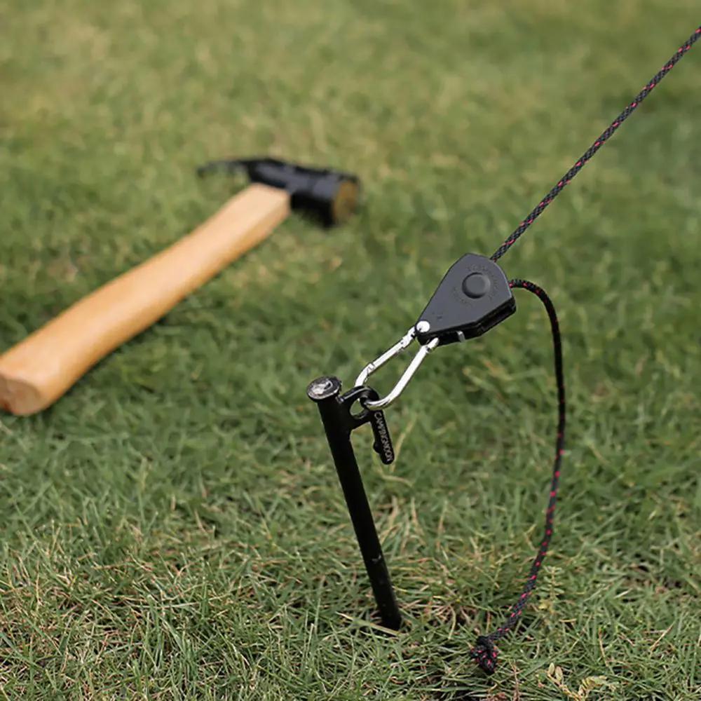 Camping Tent Adjustable Rope Fastener Fixed Buckle Pulley Tensioner Ratchet Hangers Lights Lifting Camping Awning Wind Rope