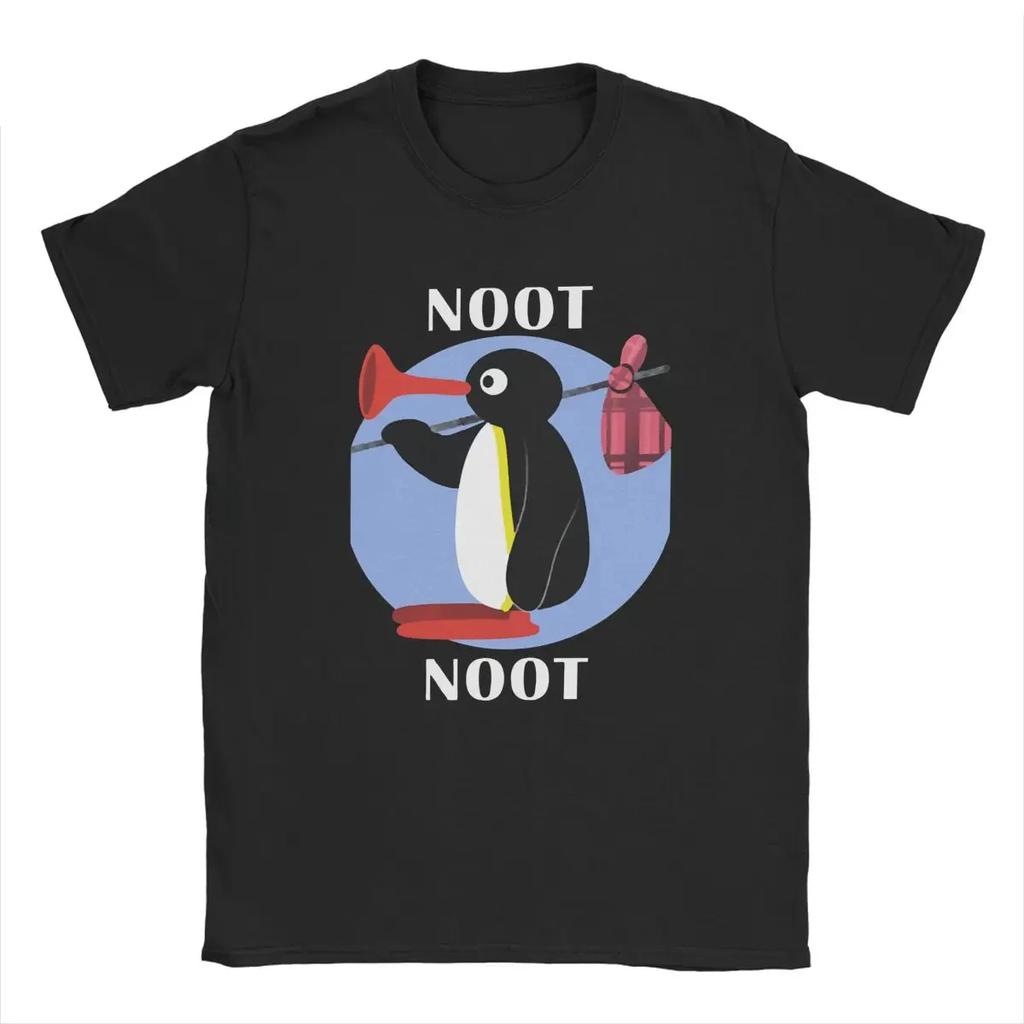 Noot Noot Pingu Tshirt Men Women Vintage T-Shirts Round Neck Penguin Tee Shirt Harajuku Clothes Classic Women's Clothing