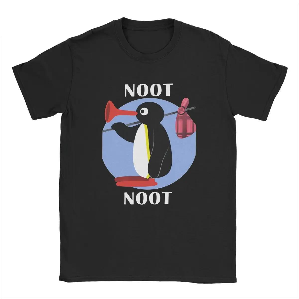

Футболка Noot Noot Pingu для мужчин и женщин, винтажные футболки с круглым вырезом, футболка с пингвином, одежда Харадзюку, классическая женская одежда 4XL