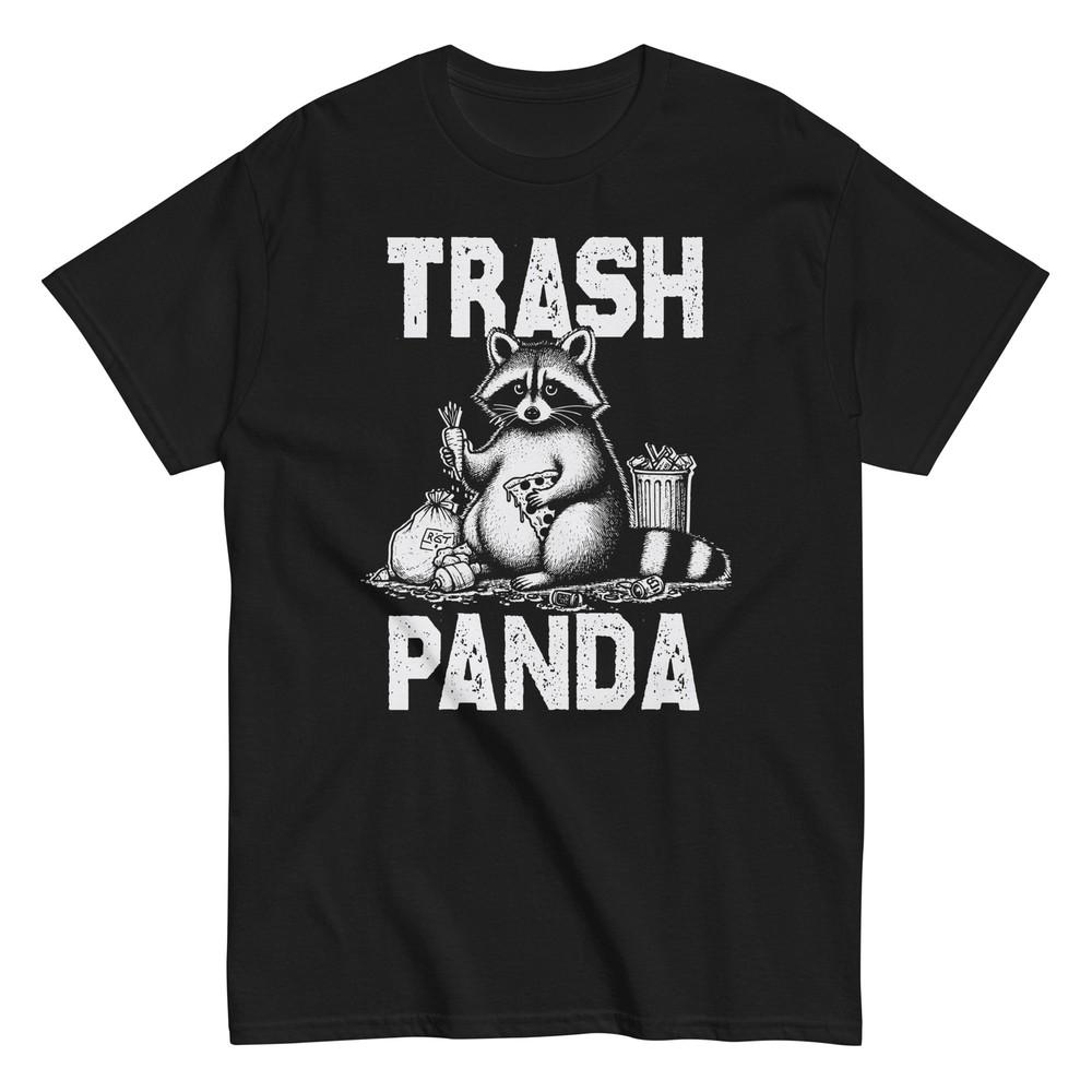 Raccoon Trash Panda Meme Men039;s Cotton T-Shirt Raccoon Lover Novelty Funny Tee Unisex T-Shirt XXXXL