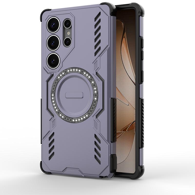 Armor Protective Heat Dissipation Phone Case For Samsung S25 Ultra Plus Edge A16 A26 A36 A55 A56 Cover Magnetic Shockproof Shell