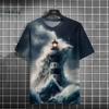 Lighthouse 3D Printed Men's Short Sleeve T-Shirts Hip Hop Street Tops Casual Loose Men's Clothing