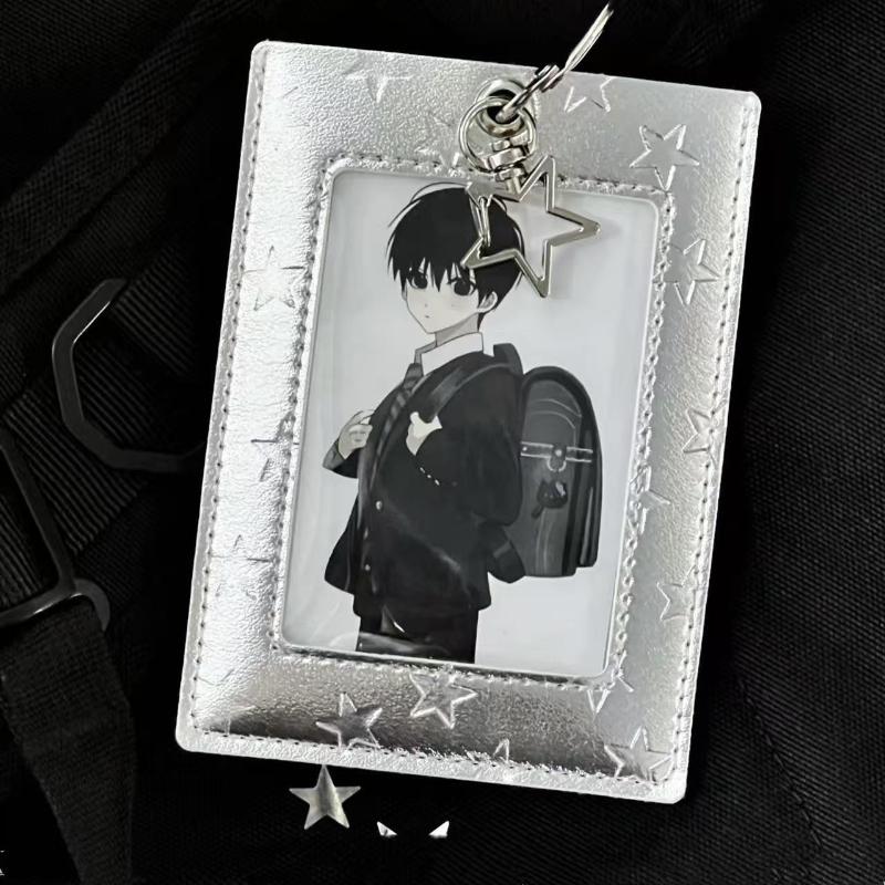 Pu Leather Card Holder Kpop Idol Photocard Holder Keychain Idol Photo Cards Sleeve Photo Display Pendant Cards Cover