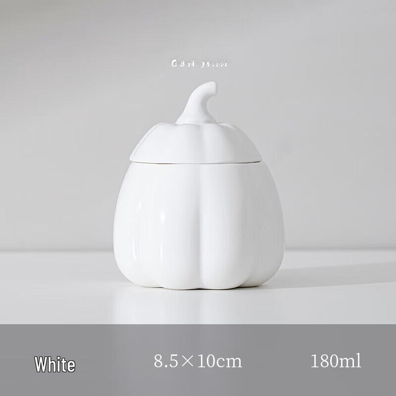 Miaoyijia Pumpkin Ceramic Candle Holder with Lid