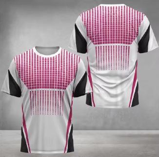 Fashion 3D Printing Fitness T-shirt Men's Outdoor Running Badminton Sports Men's T-shirt Casual Loose Top