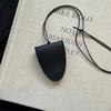 Long leather wear pendant hanging neck leather brand necklace niche accessories trendy pull key bag hanging glasses keychain