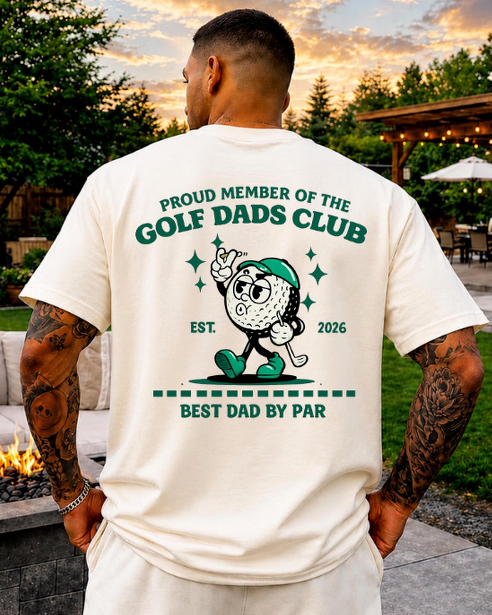 Golf Dads Club Retro Shirt, Dad By Par T-Shirt, Father s Day Golf Gift 2XL