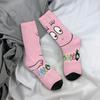 Les Barbapapa Family Socks Men's Women's Casual Parent Child Animation Socks Spring Summer Autumn Winter Middle Tube Socks Gift