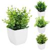 1Set Artificial Green Bonsai Eucalyptus Flower Potted Plant for Home Garden Table Decoration Indoor Bedroom Office Fake Plant