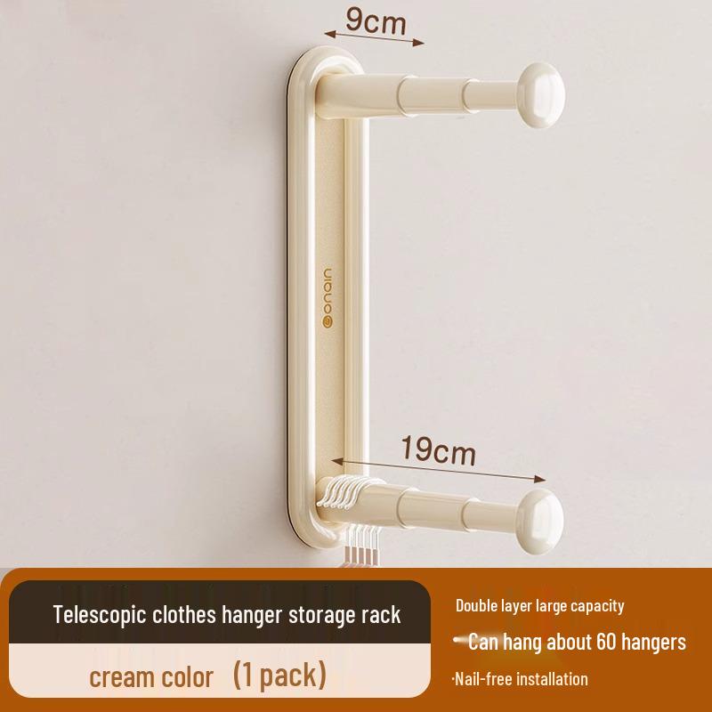 Wall-Mounted Clothes Rack for Balcony & Household Drying, Hanging, and Storage