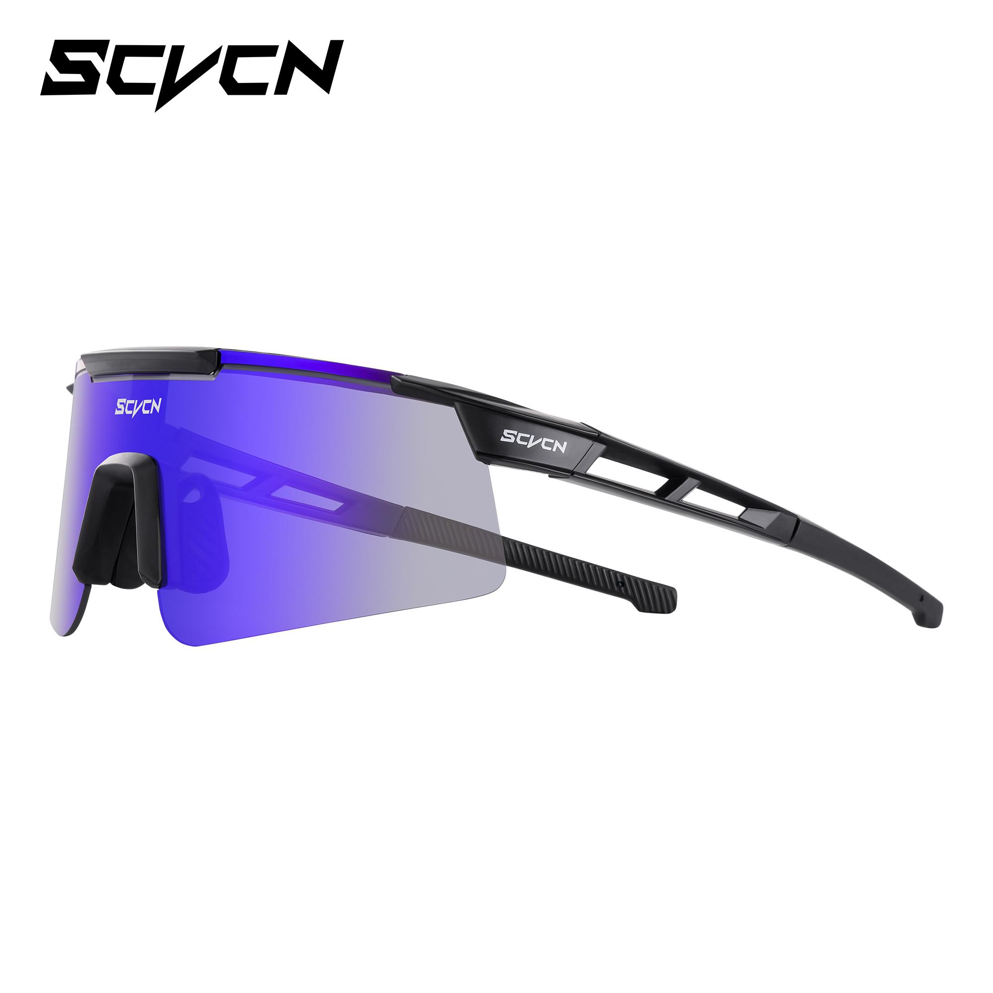

SCVCN Hot Cycling Sunglasses Outdoor Sports MTB Bike Driving Glasses Hiking Glasses Men Road Bicycle Glasses UV400 Goggles 1LENS