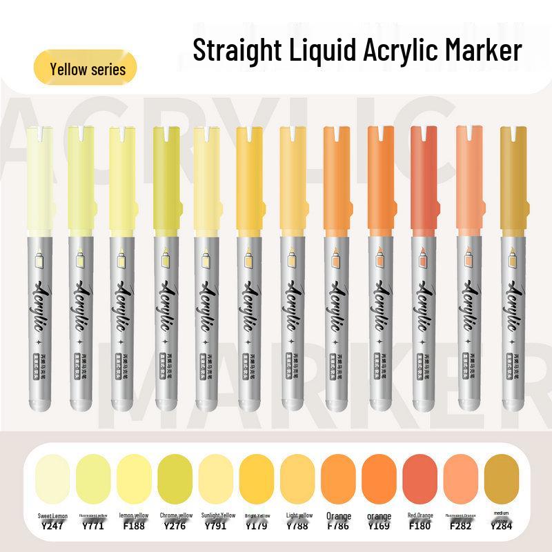 Zhi Jin Liquid Acrylic Marker - Soft Tip, Opaque Watercolor Pen for DIY Graffiti & Elementary School Art.