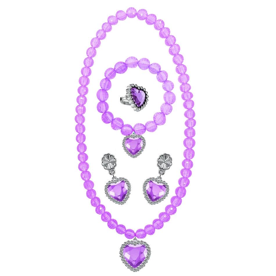 Elsa Sequin Classic Train Dress with Wig in Purple and Blue