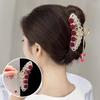 Lily of The Valley Bouquet Tassel Clip Shiny Color Hair Clips Rhinestone  Women