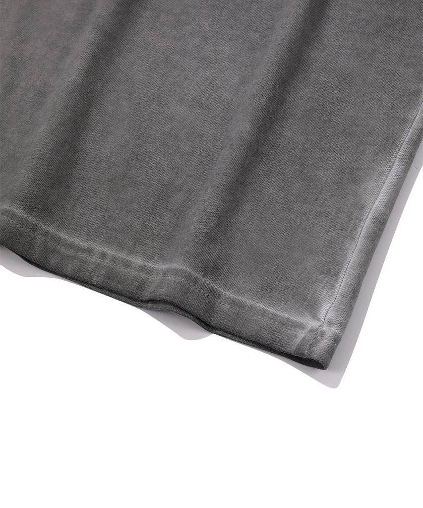 EPISODE UNTITLED Crop Luna Washed Signature Applique T-Shirt_Cocoa Gray