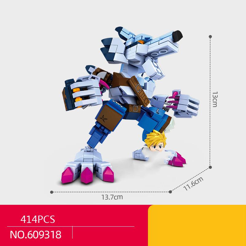 

Классические цифровые монстры кирпичные Digimon Building Block Garudamon Were Garurumon Metal Greymon Zudomon Фигурки Игрушка в подарок