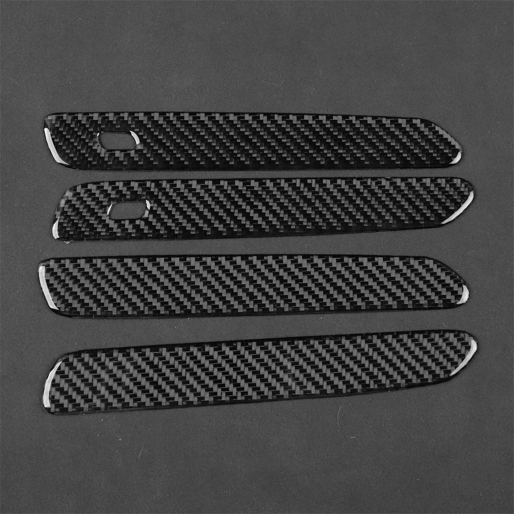 4pcs Carbon Fiber Car Door Handle Stickers For BYD Seal 22-25