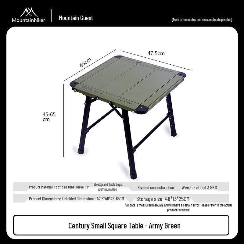Century Mountain Portable Blackened Aluminum Folding Camping Table