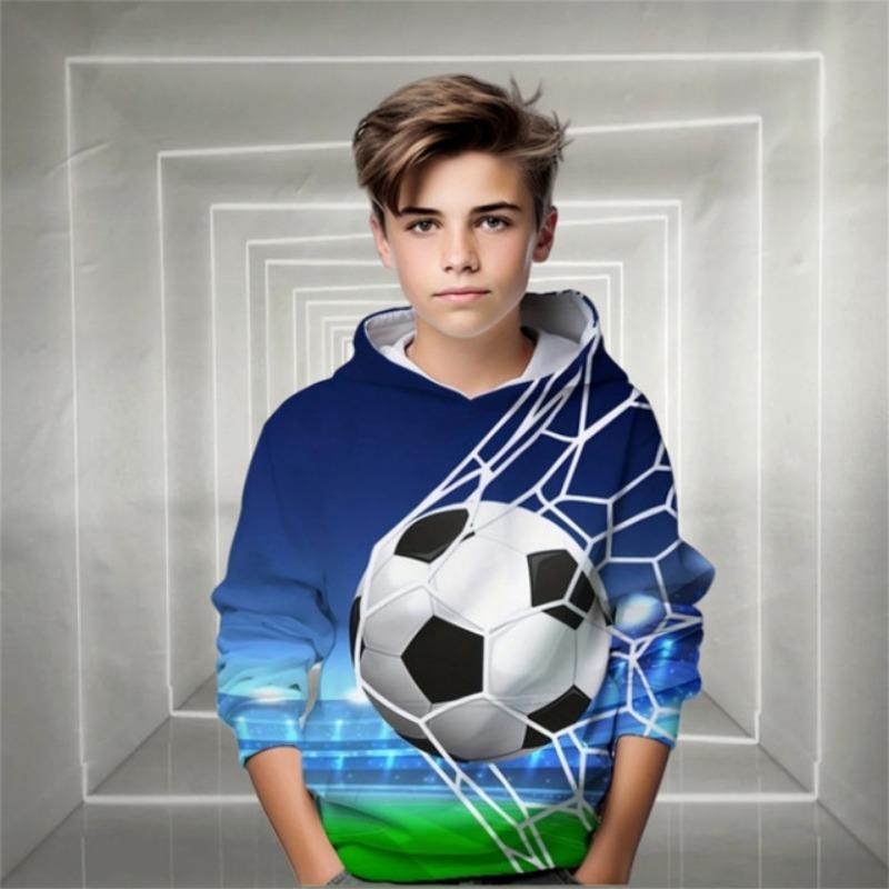 Children's Fashion Football Hoodies Boys Clothes Kids Hoodie Tops Sweatshirt Boy Pullover Sports Soccer Baby Children Clothing