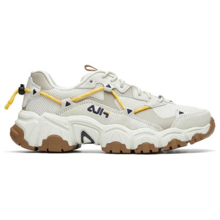 New FILA Fluid Breathable Low top Casual Shoes Women's Gray White Yellow F12W034129FTS