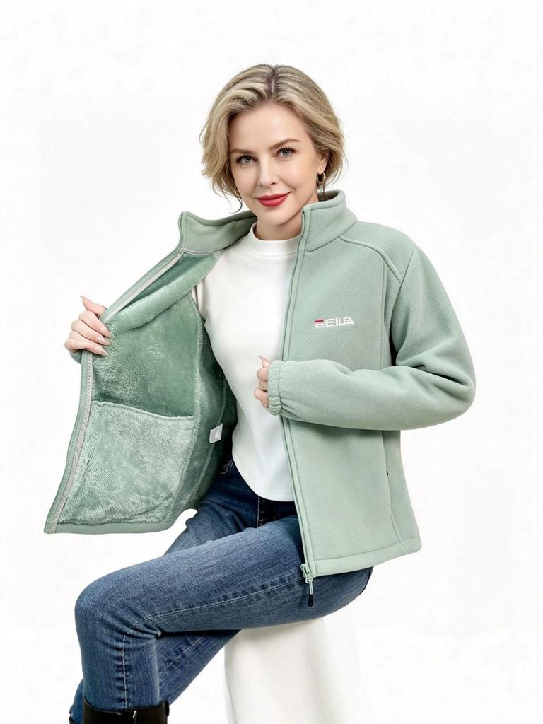 2026 Autumn/Winter Women's Thick Fleece Sherpa Jacket with Warm Stand Collar