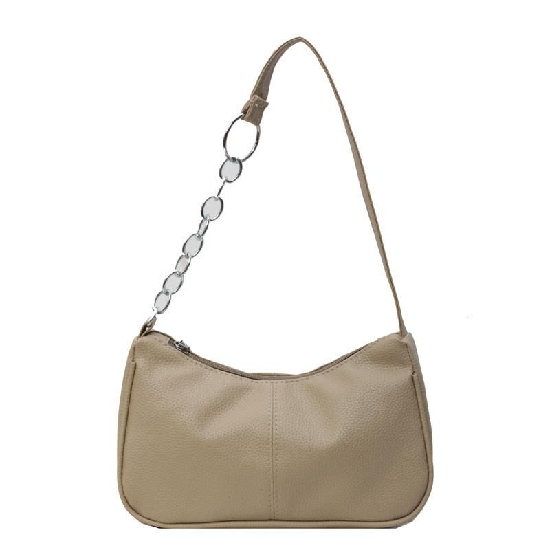 Stylish Summer Pu Leather Shoulder Bag For Women With Vintage Texture