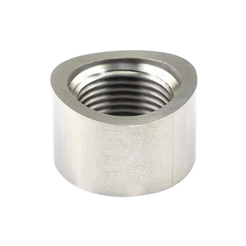 Universal M18x1.5 O2 Sensor Adapter Curve Notched Nut Bung Auto Parts Stainless Steel Oxygen Sensor Nut Weld Bung Plug 1pc