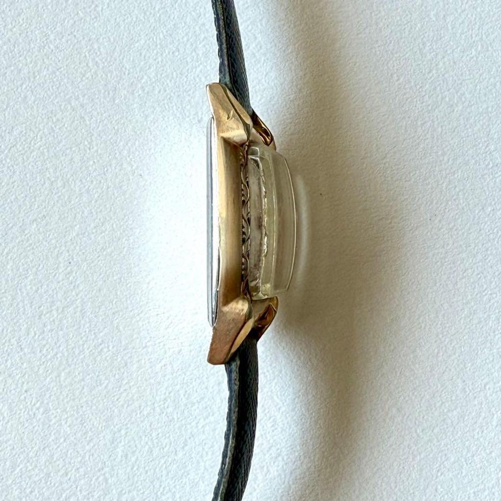 Used Antique Bulova Mechanical/hand-wound Watch Gold/black 1950's Rare