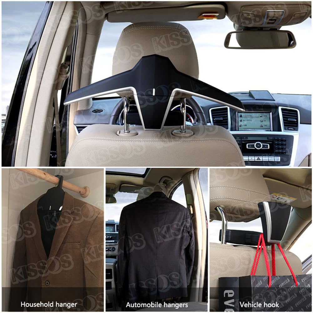 Car Headrest Hanger for and Stylish and Versatile Multi-Purpose Suits, Coats, Jackets,