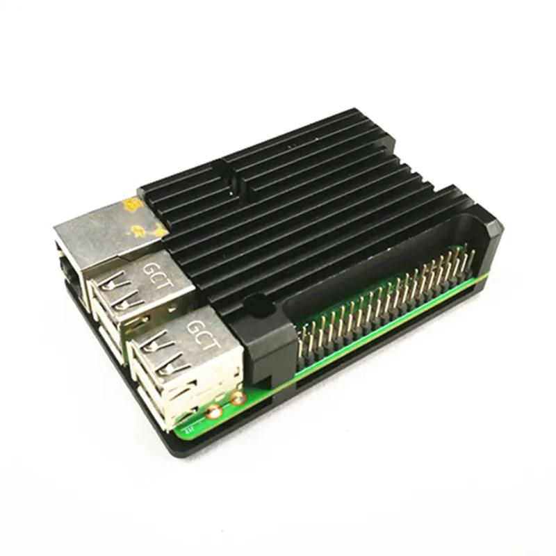 Raspberry Pi 4/3 Aluminum Case with Dual Cooling Fan Metal Shell Black Enclosure for RPI Raspberry Pi 4B/3B/3B+