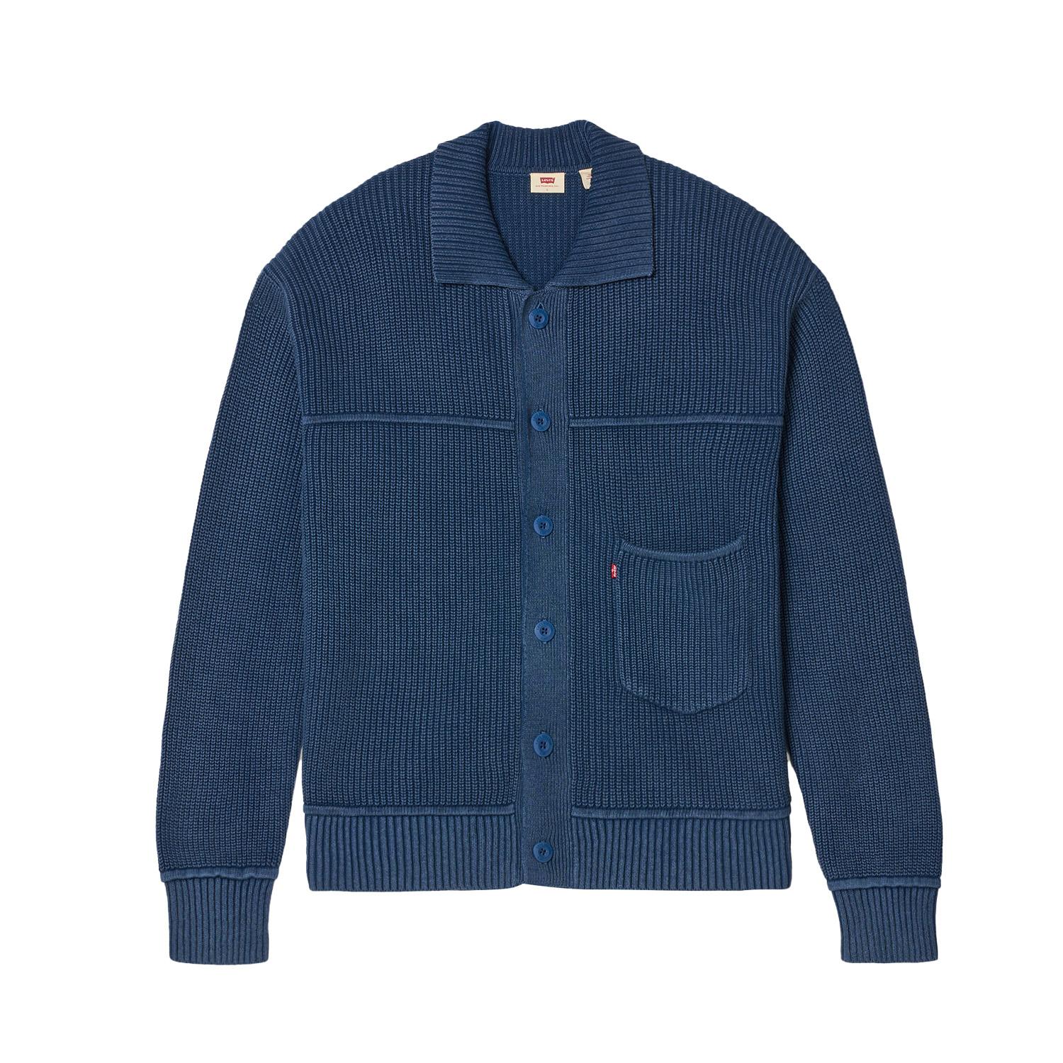Levi s Men s Collared Knit Sweater Dark Blue 006P4-0000 S