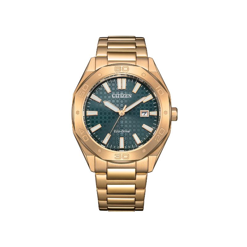 

CITIZEN 100m Water Resistant Light Powered Quartz Movement Stainless Steel Strap Watch 41mm BM7633-81X Green Dial