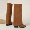 Fashion New Retro Pointed Toe Suede 2025 Thigh Boots Women's Tall Autumn/Winter Knight Boots