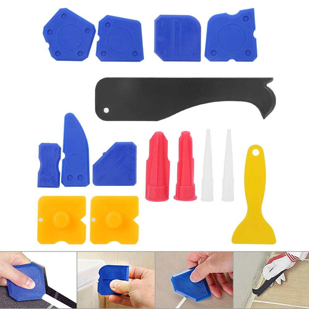 15PcsSet Silicone Sealant Tools Scraper Spatula Cleaner Glass Window Hand Operated Tool
